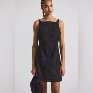 Derek Lam Black Textured Mini Dress